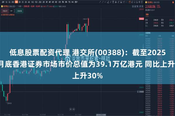 低息股票配资代理 港交所(00388)：截至2025年2月底香港证券市场市价总值为39.1万亿港元 同比上升30%