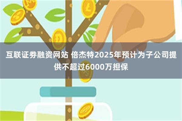 互联证劵融资网站 倍杰特2025年预计为子公司提供不超过6000万担保