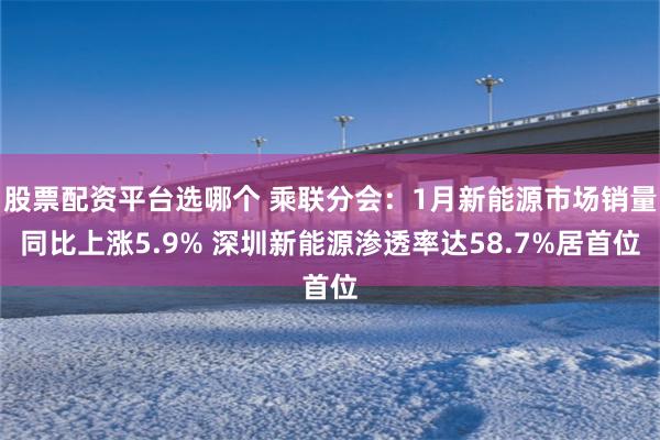 股票配资平台选哪个 乘联分会：1月新能源市场销量同比上涨5.9% 深圳新能源渗透率达58.7%居首位