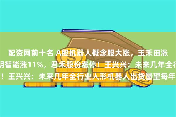 配资网前十名 A股机器人概念股大涨，玉禾田涨12%，超捷股份、祥明智能涨11%，君禾股份涨停！王兴兴：未来几年全行业人形机器人出货量望每年翻番
