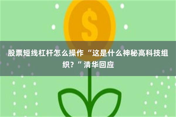 股票短线杠杆怎么操作 “这是什么神秘高科技组织？”清华回应
