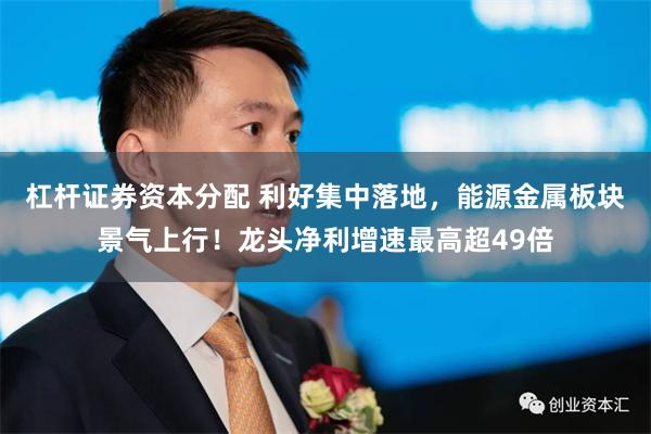 杠杆证券资本分配 利好集中落地，能源金属板块景气上行！龙头净利增速最高超49倍