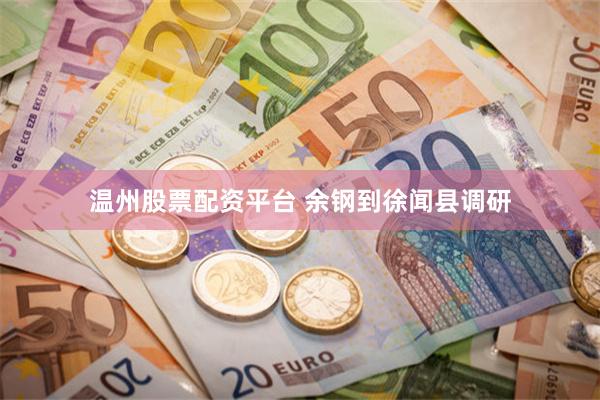 温州股票配资平台 余钢到徐闻县调研