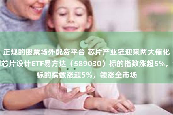 正规的股票场外配资平台 芯片产业链迎来两大催化共振，科创芯片设计ETF易方达（589030）标的指数涨超5%，领涨全市场