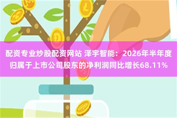 配资专业炒股配资网站 泽宇智能:2026年半年度归属于上市公司股东的净利润同比增长68.11%
