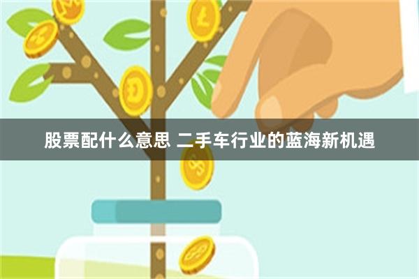 股票配什么意思 二手车行业的蓝海新机遇