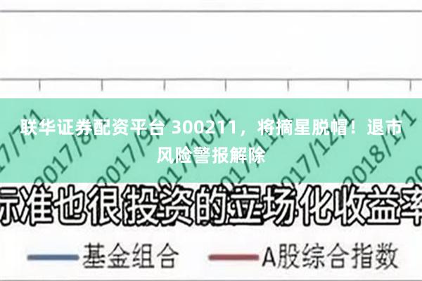 联华证券配资平台 300211，将摘星脱帽！退市风险警报解除