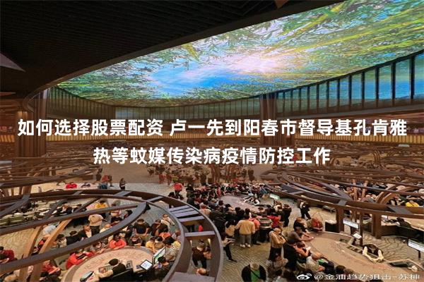 如何选择股票配资 卢一先到阳春市督导基孔肯雅热等蚊媒传染病疫情防控工作