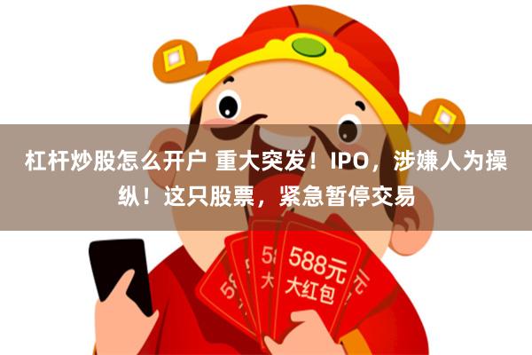 杠杆炒股怎么开户 重大突发！IPO，涉嫌人为操纵！这只股票，紧急暂停交易