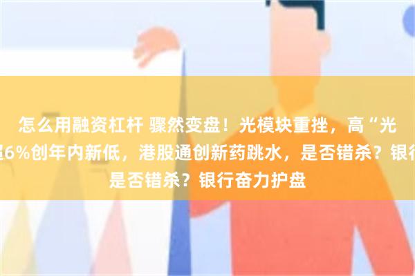 怎么用融资杠杆 骤然变盘！光模块重挫，高“光”指数跌超6%创年内新低，港股通创新药跳水，是否错杀？银行奋力护盘